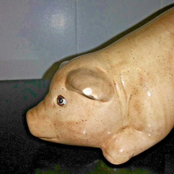 VTG ceramic Porcelain Pigs piglets by Isabel Kurtz 1991 beige figurines FLAW - Picture 7 of 7